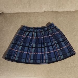 Plaid Blue and Black Girl's Skirt Size 7/8. 100 % COTTON.